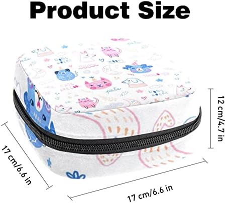 Mulheres guardanapos sanitários almofadas bolsa feminina feminina menstrual bolsa para meninas período portátil saco de armazenamento de tampão colorido animais fofos com zíper