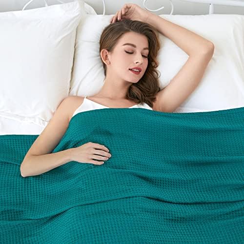 Amyhomie Blanket King Size, Waffle Waffle Teclagem, cobertor leve de verão macio absorve calor para manter adultos/crianças/bebês frias em noites quentes