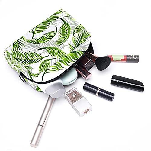 Bolsa de higiene pessoal Bolsa de lava -lava de maquiagem cosmética com zíper padrão de palmeira para acessórios de