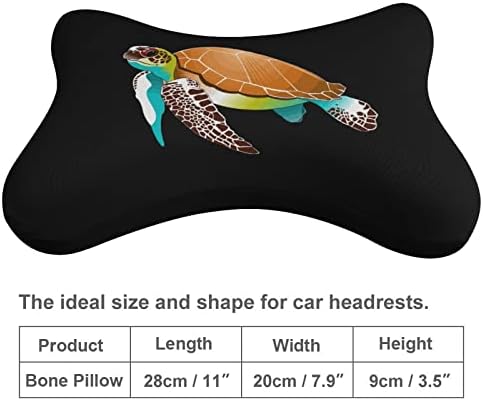 Almofado colorido de tartaruga marinha colo de travesseiro de 2 poço de pescoço confortável Pillow Pillow Pillow Memory Foam for Travel Bat