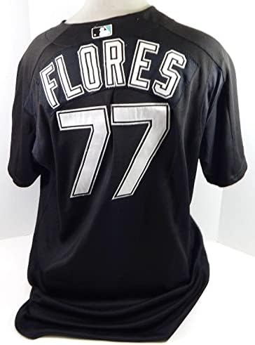 2003-06 Florida Marlins Flores 77 Game usou Black Jersey BP St XXL DP26346 - Jogo usada MLB Jerseys