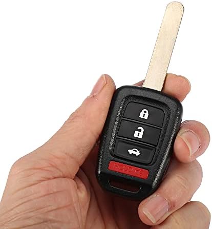 X AutoHaux Keyless Entry Remote Car Key FOB 433MHz 4 Button Mlbhlik6-1ta para Honda Accord 2017 para Honda Civic -2020