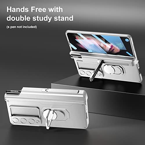Libeagle Compatível com Samsung Galaxy Z Fold 3 Case [Proteção de serviço pesado] [Tampa da lente da câmera] [Sitora de canetas e proteção