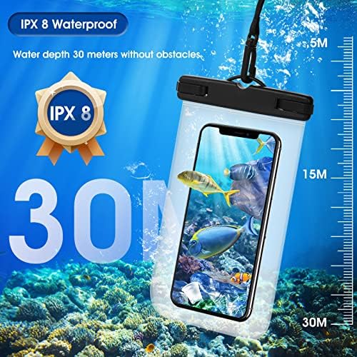 Bolsa de telefone à prova d'água wllhyf Protetor de telefone transparente de telefone universal ipx8 à prova de água