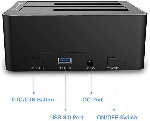 Ikuai SATA para USB 3.0 DUAL DO BAY DUTO DOCK DOCK+USB 3.0 SELECOR DE SUGTER 2 COMPARTAMENTO 4 DESTICUITOS USB E AUDIO