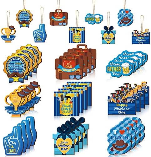 36 peças decorações do dia dos pais ornamentos pendurados de madeira para festa de aniversário da árvore pendurado ornamentos