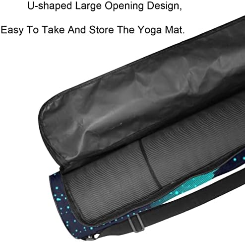 Ratgdn Yoga Mat Bag, mapa de mapa do mundo Mágico Exercício de ioga Mat Transitadora Full-Zip Yoga Mat Carry Bag