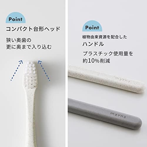 Marna Fit R432W escova de dentes, desenvolvida com ortodontista, escova de dentes, escova de dentes, conjunto de 3