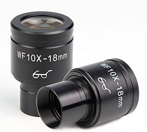 Guoshuche 10x Microscópio biológico Economia de campo largo de campo largo de 18 mm Compatível de vidro óptico ocular de ponta