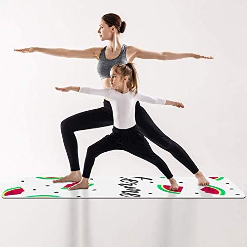 Exercício e fitness sem escorregamento semesey 1/4 tapete de ioga com melancia