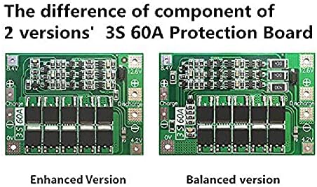 3s 60A 12.6V Protection Protection Board Li-Ion Lithium Bateria Protection Bonca Balanço Módulo de carregamento para perfuração Versão aprimorada por motor