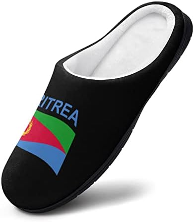 Bandeira da Eritreia Womens House chinelos com espuma de memória Sapatos caseiros que não deslizam