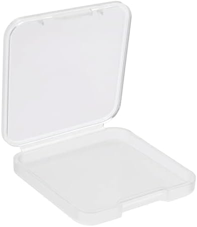 Patikil Clear Storage Container com tampa articulada 40x6.5mm, 12 embalagem Caixa quadrada de plástico para contas Artes