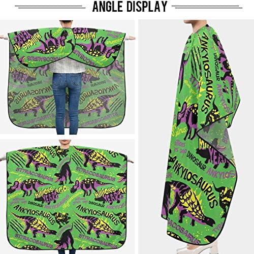 VISESUNNY GRUNGE DINO DINO VERDE CAPE CAPA ANTITÁTICO CAVO CAVE CAVE COM SNAP ELANTE DE RECURTO DE SALON POLOTER POLOTER