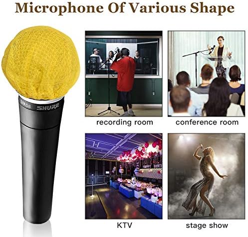Akamino 400 peças Tampa de microfone descartável - Handheld Karaoke de karaokê handheld capa de microfone para o