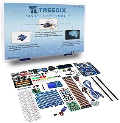 Treedix Basic Basic Starter Kit Multifunction Shield Learning Ultimate Starter Kit Compatível com Arduino IDE UNO R3 Mega Nano Kit para iniciante