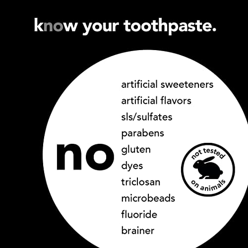 Olá, creme dental ativado de carvão, creme dental sem fluoreto com carvão ativado, creme dental branqueando os dentes com hortelã fresca e óleo de coco, sem SLS, vegano, sem glúten, 3 pacote, 4 oz tubos