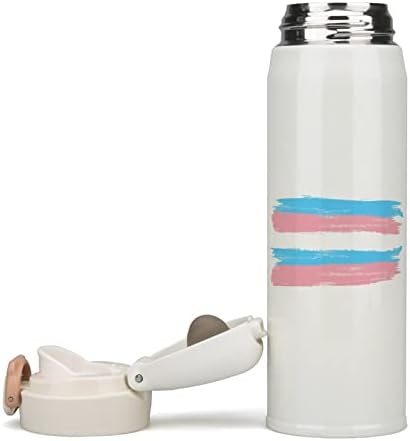 Isolamento de bandeira de transgêneros Bottle Water Bottle Stainless Aço A vácuo Copo Sports Isoled para camping de viagens