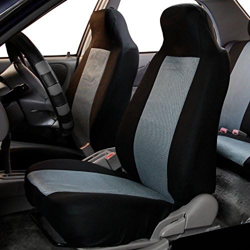 FH Grupo Automotivo Capas de assento do carro cinza Seates dianteiros apenas acessórios High Back Combo Classic Cloth