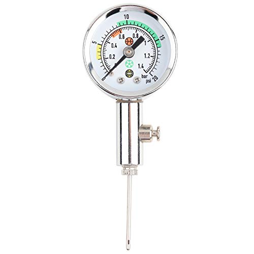 Beda de pressão do ar de bola 0-20 psi Pesquisa de metal de manutenção de manifesto de pressão de ar pesado e ajuste