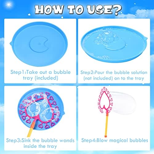 32 PCs Big Bubble Wands Set 18 Giant Bubble Maker com Bandejas de bolhas grandes de bandeja Bolas de bolhas legais para a Festim de brincadeira e festa de aniversário ao ar livre, atividade ao ar livre perfeita para qualquer pessoa.