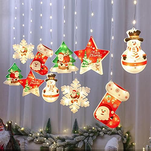 Luzes decorativas de natal de Kesty, luzes de cortina, luzes LED, janela de Natal decorada com luzes estreladas de