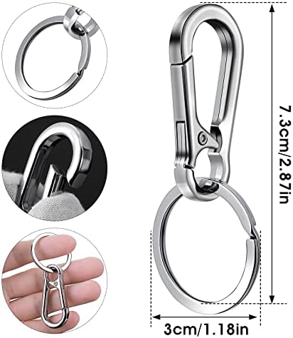 Chaveiro de clipe de carabineiro COBEE, 4 peças Metal Metal Shap -Shap -Key Keyring Key Telder Clips Holder Organizer para o localizador