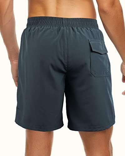 Agobuhe Mens Swim Turncos de natação shorts com revestimento de compressão shorts de natação seca rápida com bolsos