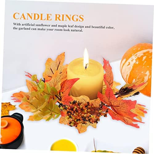Aboofan mesa anel da porta colheita ao ar livre wreath wreath halloween flor pequena flor laranja anéis