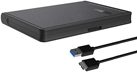 Newshijiecob USB 3.0/2.0 Caixa de disco rígido móvel, adequado para discos rígidos de notebook SATA de 2,5 polegadas, unidades de estado sólido SSD USB2.0