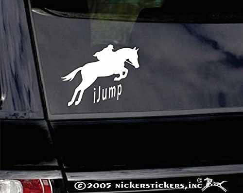 IJUMP - Jumper Jumping Horse and Rider Vinyl Window Decal
