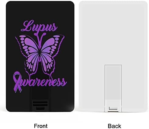 Butterfly lúpus conscientização do cartão de crédito USB Flash Flash Pasticidade de Memória Personagem de Tecla de Armazenamento