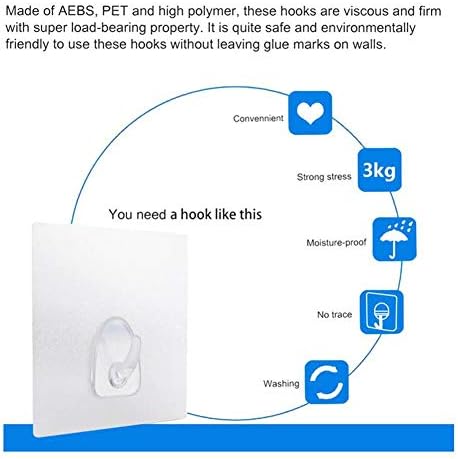 Ganchos adesivos de 5 PCs, ganchos de parede adesivos ganchos de imóveis sem unhas Gancho de túnica gancho de túmulo
