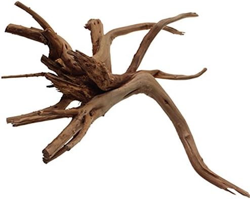 Emours Aquarium Driftwood Tropical Fish Plant Habitat Decor varia de tamanho, pacote pequeno e grande, 2 pcs