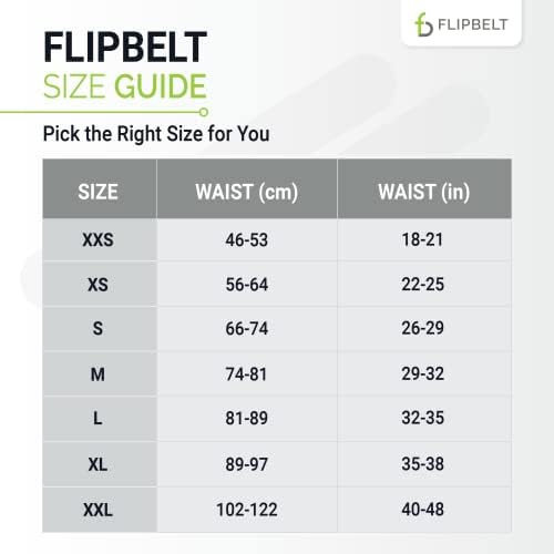 Flipbelt Classic Running Belt para telefone e pequenos acessórios, bolsa de cintura para mulheres e homens