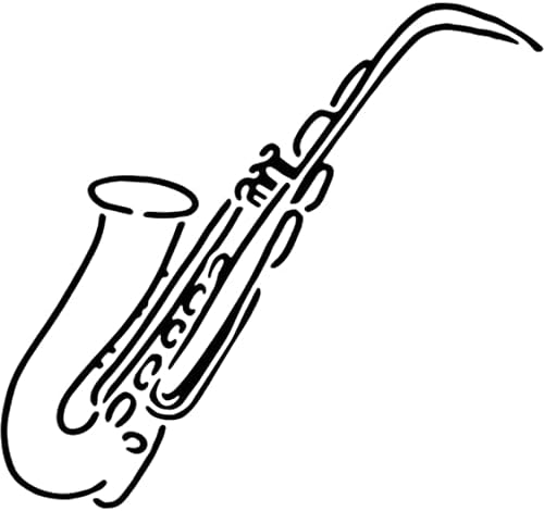 Azeeda A5 'saxofone' estêncil/modelo