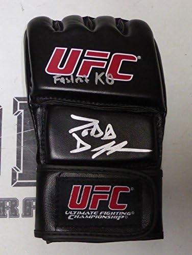 Todd Duffee assinou a luva ufc PSA/DNA CoA KO Autograph 181 155 102 Fight Night 71 - luvas autografadas do UFC