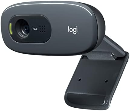 Logitech C270 HD Webcam for Education, HD 720p/30FPS, Widescreen HD Video Calling, HD Light Correction, Routh -Reducting Mic, para Skype, FaceTime, Hangouts, WebEx, PC/Mac - Gray