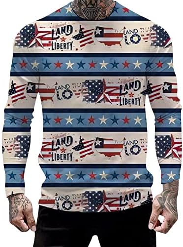 Camisas para homens camisa masculina 1776 Independence Day Graphic Manga Longa Manga curta Camisetas de pescoço de tartaruga longa para