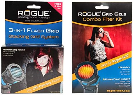 ROGO 3-em 1 Flash Grid + Grid Rogue Gels Kit de filtro combo