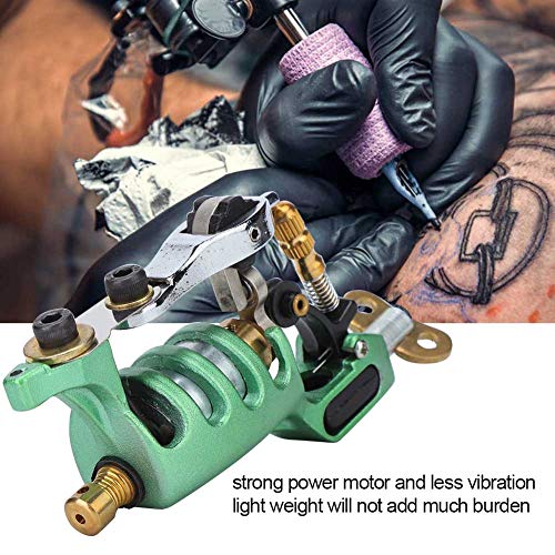Gun de metralhadora de tatuagem rotativa, tatuagem de libragonfly rotativa com liga motora forte tatuagem rotativa máquina liner shder pistola de maquiagem permanente ferramenta rotativa de tatuagem