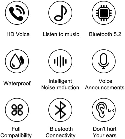 8vk novo fone de ouvido Bluetooth, fone de ouvido de fone de ouvido com hands-iweove de ouvido com microfone