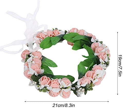 Linda faixa artificial de flor artificial Garland para a cabeça Acessórios para cabelos de menina adereços de decoração