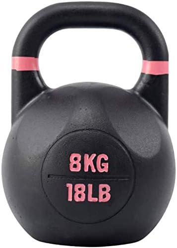 DPPAN FERRO CASTO Kettlebell Peso, Exercício revestido de vinil Kettlebell Fitness Workout Equipamento do corpo Escolha o tamanho do seu peso para treinamento de força, Pink_8kg/17.63lb