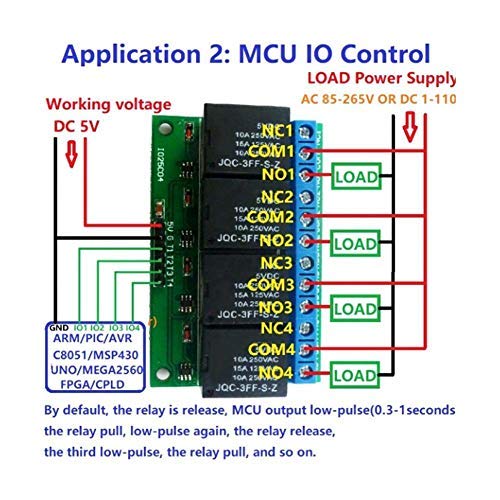 Módulo de relé 5V 4 canal FLIP FLIP LACK RELAY Módulo de relé de travamento automático para controlar válvulas solenóides