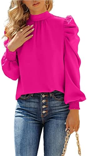 Camisas de pólo para mulheres senhoras colorido de cor sólida colarira de colarinho de manga de puxão de manga de volta Casual