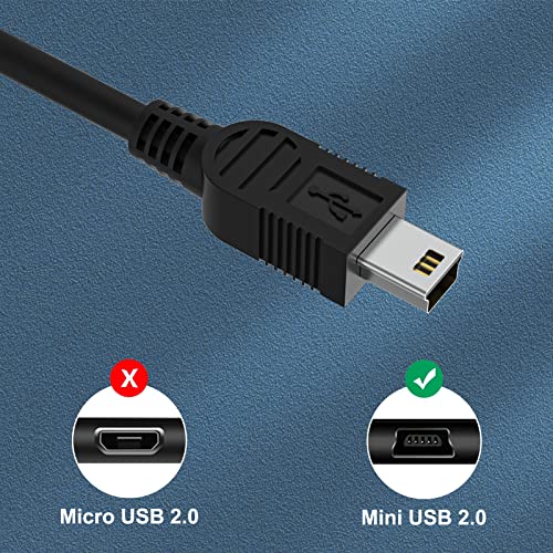 Lusgawer Camera Cable Tord para Canon, Mini Cabo USB, cabo USB 2.0-Cordão para mini-b, mini cabo de carregamento USB