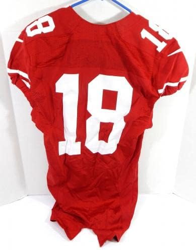2013 San Francisco 49ers 18 Jogo emitido Red Jersey 40 DP35573 - Jerseys usados ​​na NFL não assinada