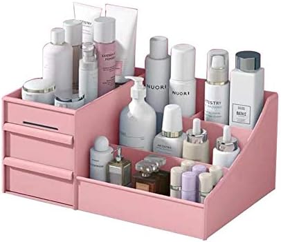 Organizador de maquiagem de mesa de plástico Organizadores da gaveta da bandeja de caixa de armazenamento multiuso para vaidade cosmética para o quarto do quarto do banheiro