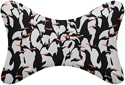 Cute Penguins Car Neck Almofado de 2 Facas de Memória de Presuço de Pescoço confortável para apoio de cabeça Pillow